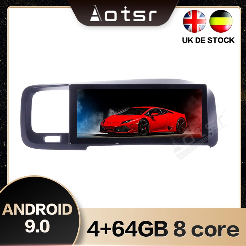 Для Volvo S60 V60 2011-2017 LHD RHD Android 9 0 4 + 64 Гб автомобильный радиоприемник с навигацией GPS