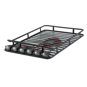 

Roof Rack Luggage Carrier with 6 White LED Light Bar for 1/10 RC Crawler Truck D90 Axial SCX10 90046 D110 Model Toy