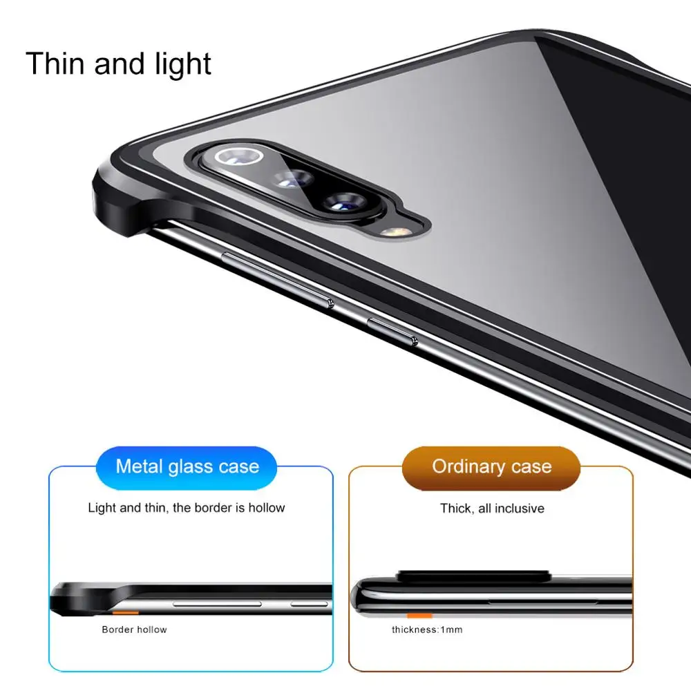 OATSBASF металлический чехол из закаленного стекла для телефона Xiaomi Mi 9 простой
