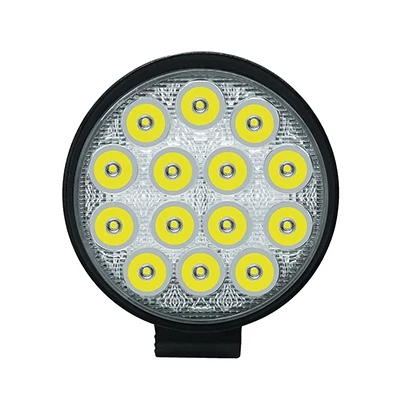 Car Work Light 27W 48W Offroad Auto head Spot light 4WD Truck Tractor Boat Trailer 4x4 SUV ATV 12V 24V Spot Flood Bar LED Lamp - Цвет: 14LED-round-1pcs