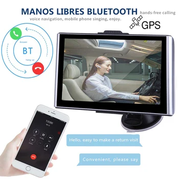 

Car GPS navigator 7 inch HD Truck navigation FM Bluetooth voice trafflc alarm truck navigation 256BM+8G memory latest Europe map