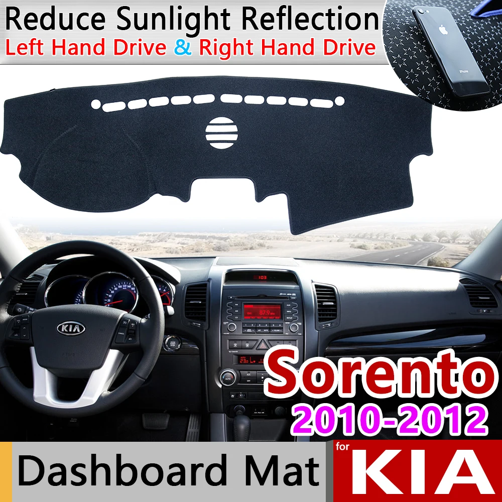 

for KIA Sorento 2010 2011 2012 XM Pre-Facelift Anti-Slip Mat Dashboard Cover Pad Sunshade Dashmat Carpet Anti-UV Car Accessories
