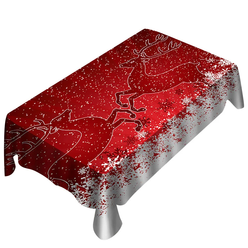 Рождественские лося с принтом прямоугольные скатерти для пикника Пылезащитная Крышка для стола чайная машина прикроватные коврики для шкафов