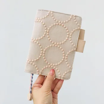 

Pink Circle Cute Hand Made Fitted Journal Cover Suit For Standard A5/A6 Fitted Paper Book 2020 New Free Shipping