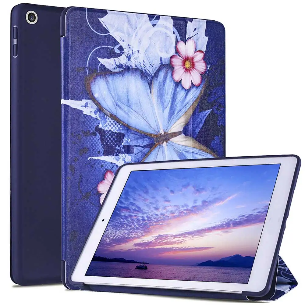 Чехол с откидной подставкой из искусственной кожи с принтом для iPad 10,2 дюймов, умный чехол с функцией автоматического сна для iPad 7-го поколения A2197 A2200 A2198