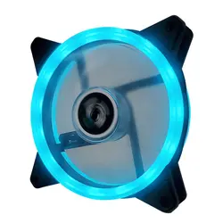 Ventilateur de refroidissement pour boîtier Rgb, 120mm, 4 broches, bleu, roulement fluide, LED, ordinateur 