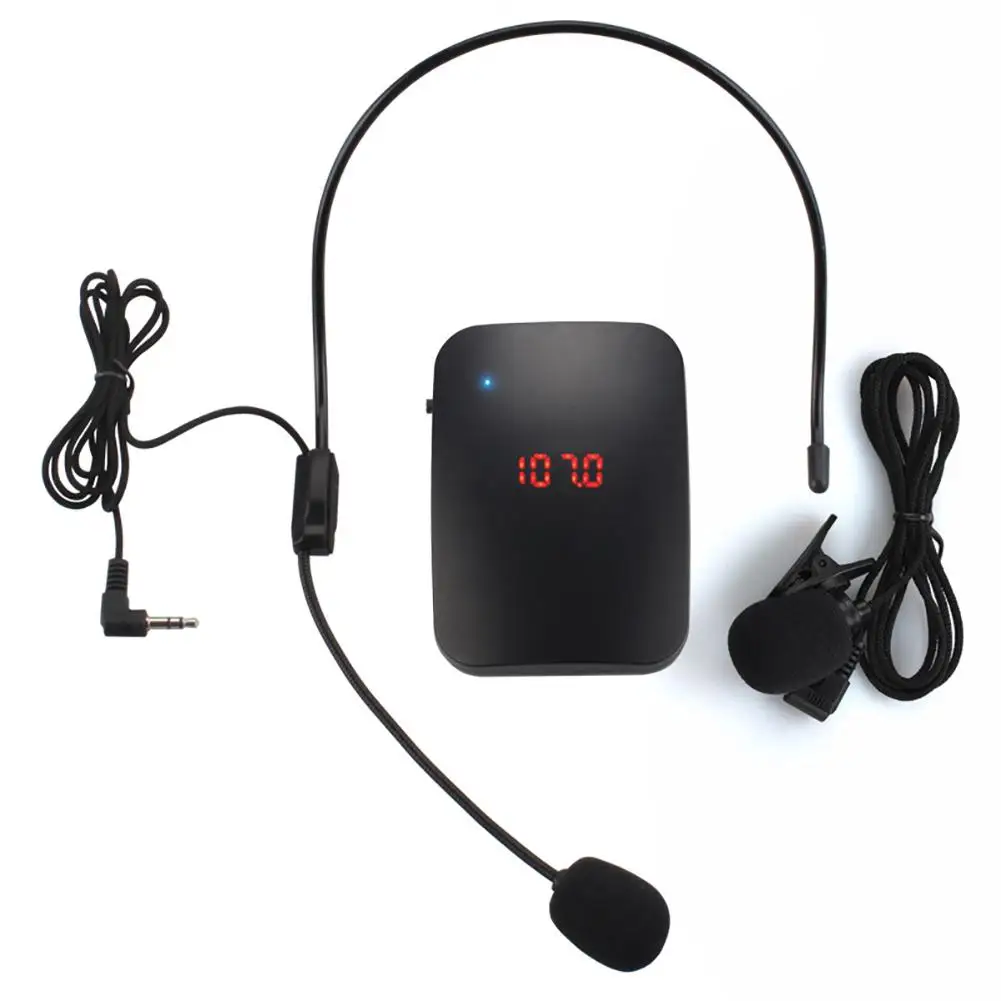 

Wireless Microphone FM Radio Transmitter Headset Collar Tour Guide Clip-On MIC