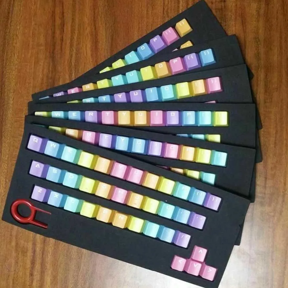 Набор клавиш с подсветкой 37 сменная Просвечивающая механическая клавиатура PBT