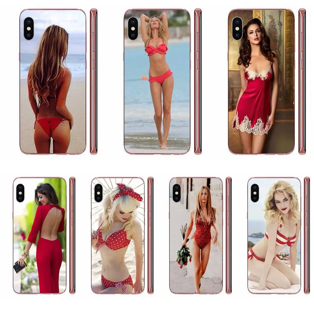 TPU Protector Sexy Ass Girl Red Bikini For Xiaomi CC9 CC9E Mi 3 4 4i 5 5S 6 6X 8 9 SE Play Plus Pro Lite A1 Mix 2 Note | Мобильные