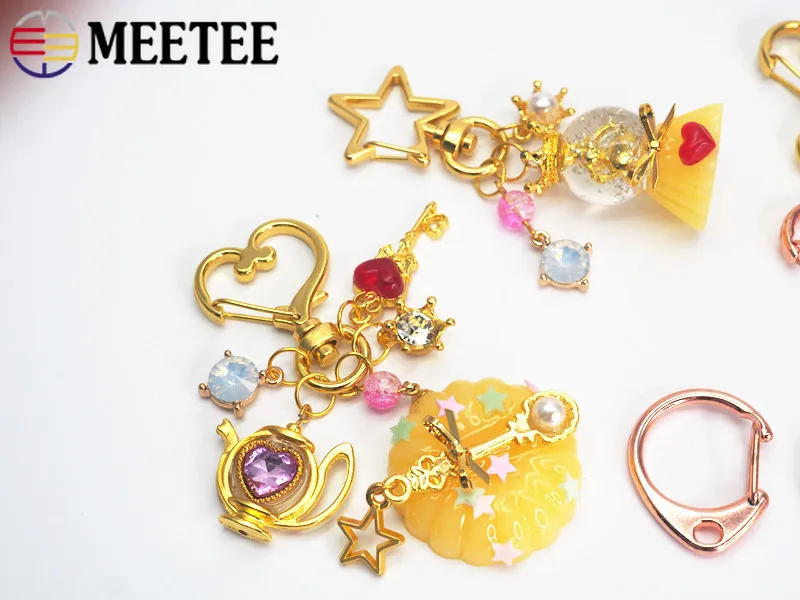 Meetee 10 шт. различные металлические цепочки для ключей O D кольцо Пряжка скобы