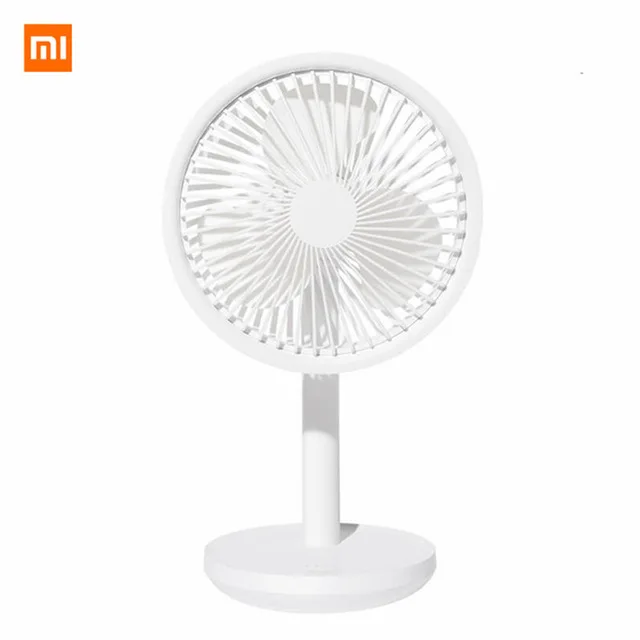 Xiaomi SOLOVE 5 Вт USB настольный вентилятор 4000 мАч USB Перезаряжаемый 3 режима скорость ветра охлаждающий качающийся вентилятор для офиса студента - Цвет: Белый