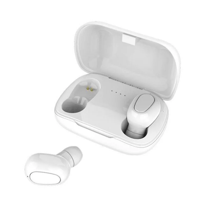 white UBeamer, новинка, гарнитура L21, Bluetooth, частная модель, в уши, мини версия 5,0, бизнес модель, беспроводная, с зарядной камерой - Цвет: white