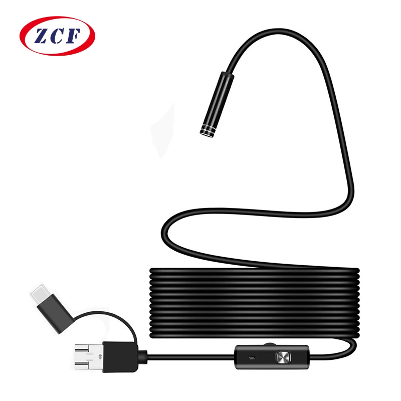 

3in1 8mm720P 6 LED Endoscope Android PC USB Waterproof Endoscope Inspection Camera Inspection with 1m/2m/5m/10m Soft Hard Cable