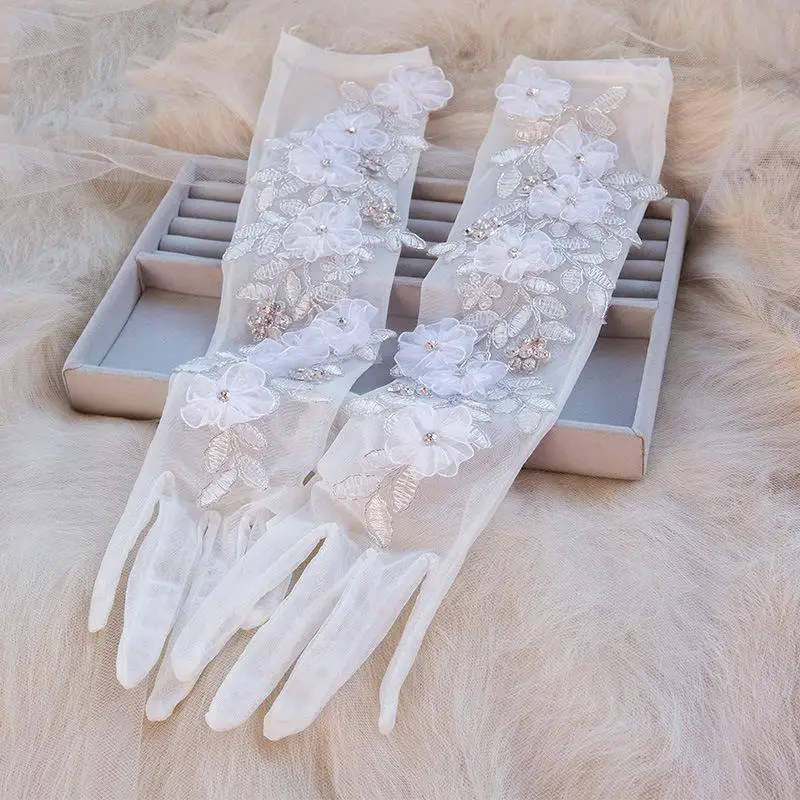 Длинные свадебные перчатки Кристалл Стразы браслет-Лента Свадебные перчатки для женщин вечернее платье ювелирные аксессуары для невесты