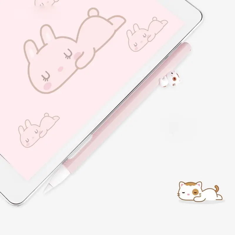 Силиконовый защитный чехол для карандашей с милым котом, чехол для Apple Pencil 2, набор аксессуаров для карандашей