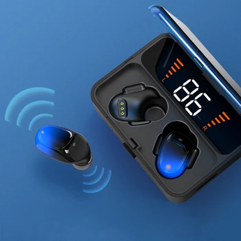 

Bluetooth Earphone V5.0 Touch Wireless Earbuds 9D Stereo Sport Waterproof Headset handsfree LED Power display