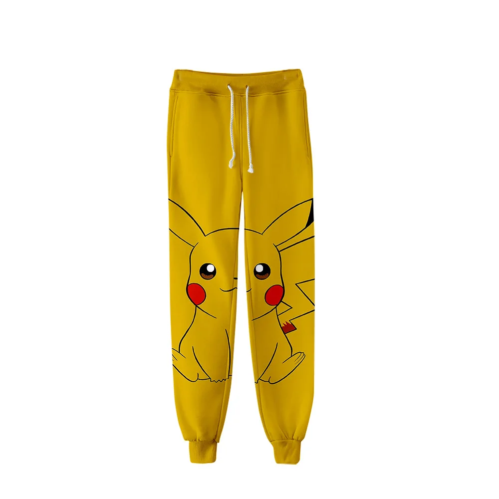 8-20 New Fashion 3D Pants Pokemon Detective Pikachu Trousers Kids Casual Style Novelty Casual Loose Long Girls Pants Boys Bottom