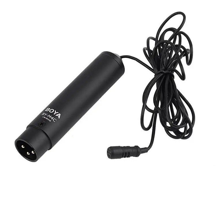 

BOYA BY-M4C Cardioid Lavalier Mic Microphone with Cannon Plug for Sony for Panasonic Camcorder ZOOM H4n H5 H6