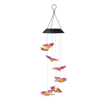 

Wind Chime Light Patio Romantic Party Outdoor Waterproof Garden Lamp Solar Powered Hanging Color Changing Kids Room Led Spiral