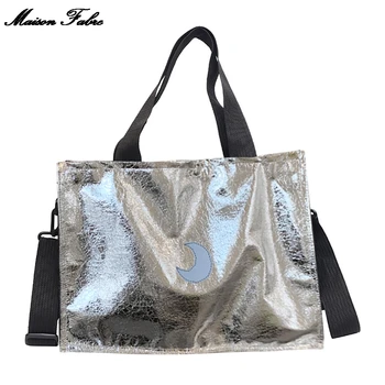 

Maison Fabre 2020 New Women Fashion Nylon Moon Reflective Purse Hasp Shoulder Messenger Casual Bags Mobile Phone Bag