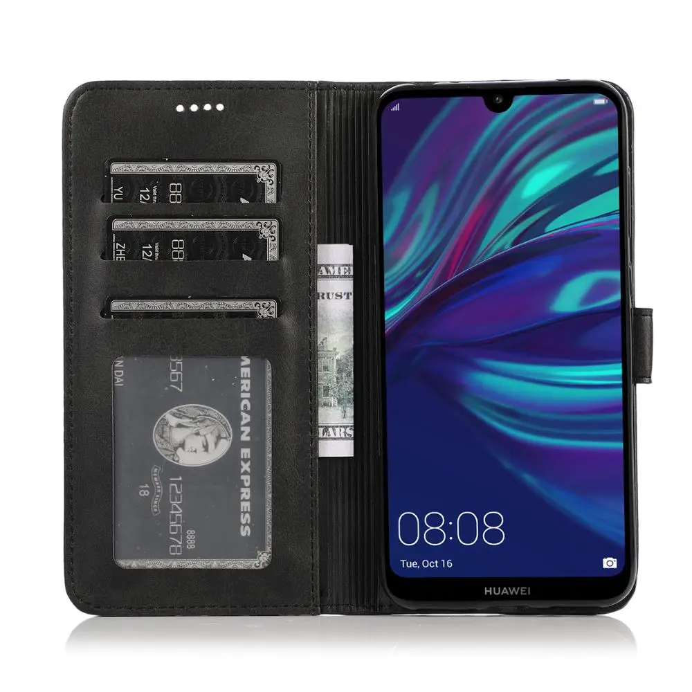 Кожаный чехол для huawei Y7 Y6 Y9 Y5 чехол-портмоне с откидной крышкой Coque для huawei Honor 7A 7C 8C 9X 10i 10 20 lite чехол-подставка Funda