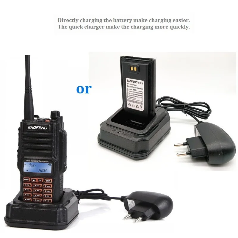 Портативная рация BAOFENG UV 9R PLUS 10 Вт усовершенствованная радиопередатчик VHF UHF Marine Ham