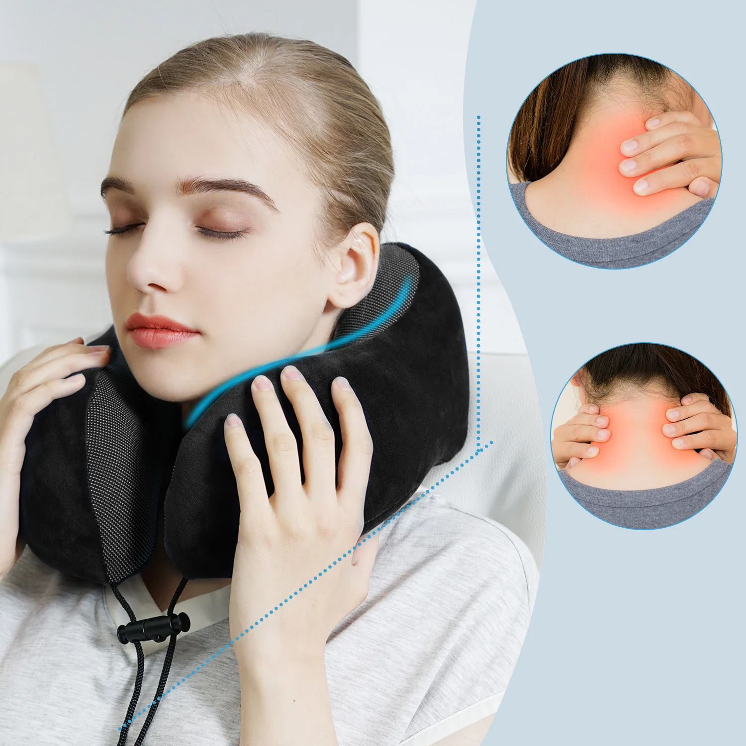 Contour Memory Foam Neck Pillow Soft Slow Rebound Space Travel Pillow