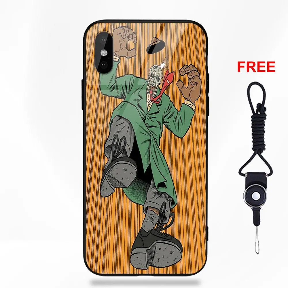 Omdnwd для Apple iPhone 5 5C 5S SE 6 6S 7 8 Plus X XS Max XR Мягкий ТПУ чехол+ закаленное стекло Новое поступление мультфильм Mf Doom