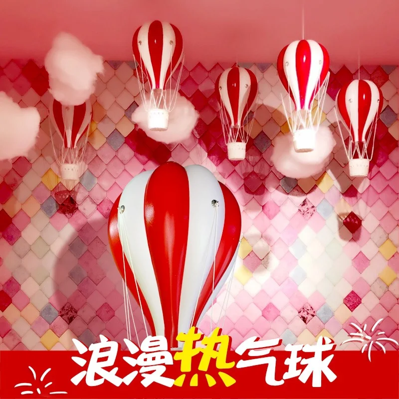 

Christmas Decoration Decorative Shopping Mall Atrium 4S Shop Exhibition Hall Hot-air Ballon Model Bracelet Charm Showcase Decora