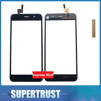 

For Vertex impress Wolf Touch Screen Digitizer Front Glass Lens Black color With Adhesive tape