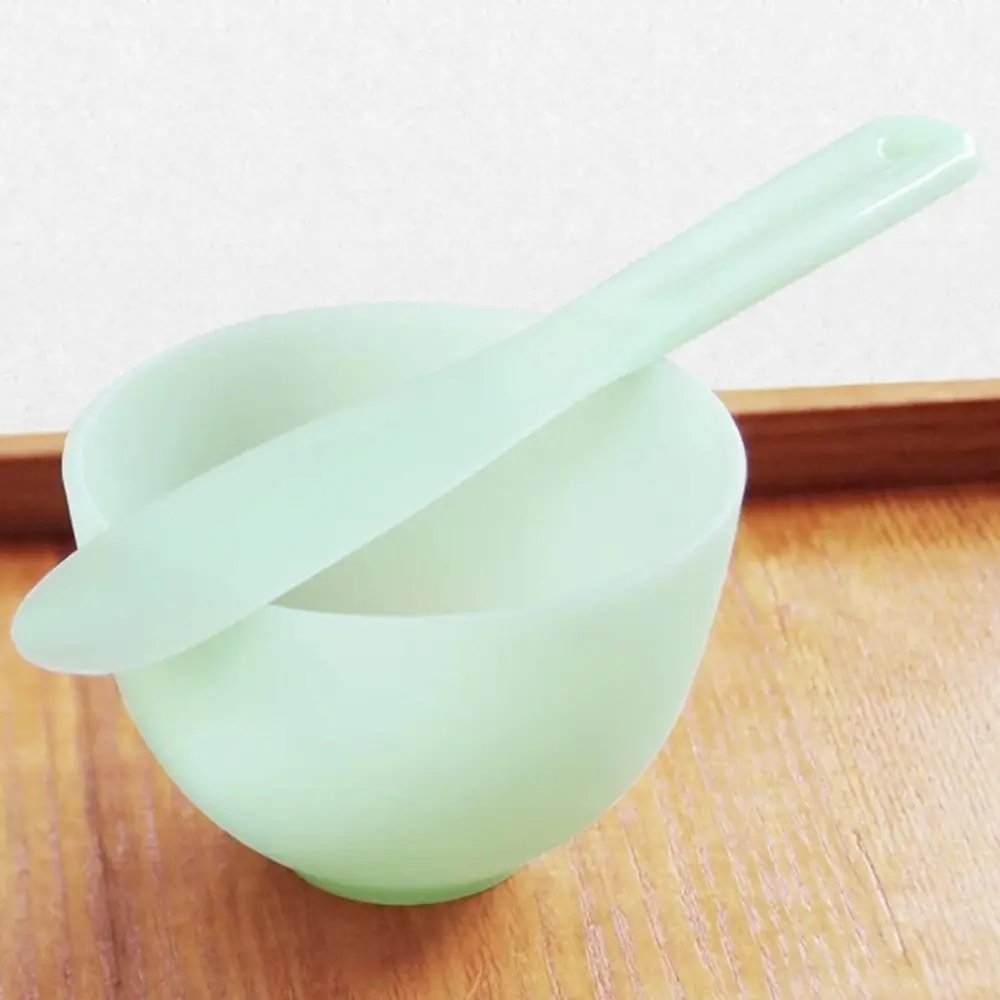 green Набор масок для лица DIY Макияж для ухода за кожей инструменты силиконовая маска для лица набор кистей чаши маска перемешать лопатка для перемешивания палочка ложка прочная - Цвет: green