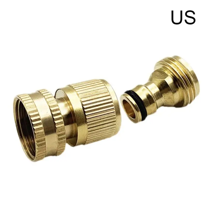 Water Pipe Adapter Brass Material 3/4in Quick Release Hose Connectors for Watering Equipment 