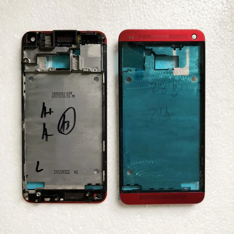 Чехол для задней крышки батарейного отсека для htc One M7 с одной sim-картой, чехол s с передней рамкой в сборе