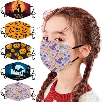 

1PC Child Kids Black Cotton Mouth Mask Reusable Dustproof Washable Face Mask Anime Masks Earloop For Cycling Camp Mascarillas