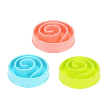 

Plastic Feed Bowl Cat Food Water Bowl Pet Snail-Shaped Feed Bowl Anti-Chocking Dog Feed Bowl