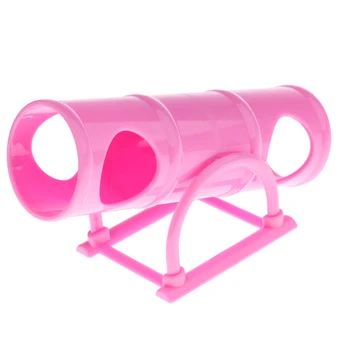 

Colorful Wood Swing Tunnel Tube Cave Hamster Mice Rodent Hide Play Exercise Toy