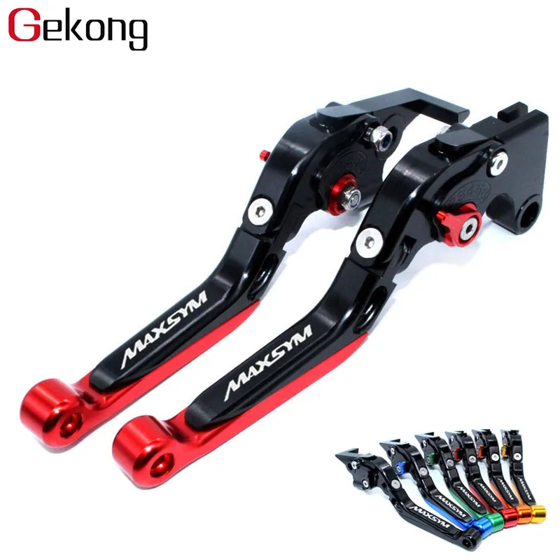For SYM MAXSYM 400 400i 600 600i ALL YEAR Motorcycle Accessories CNC Adjustable Folding Extendable Brake Clutch Lever with logo |
