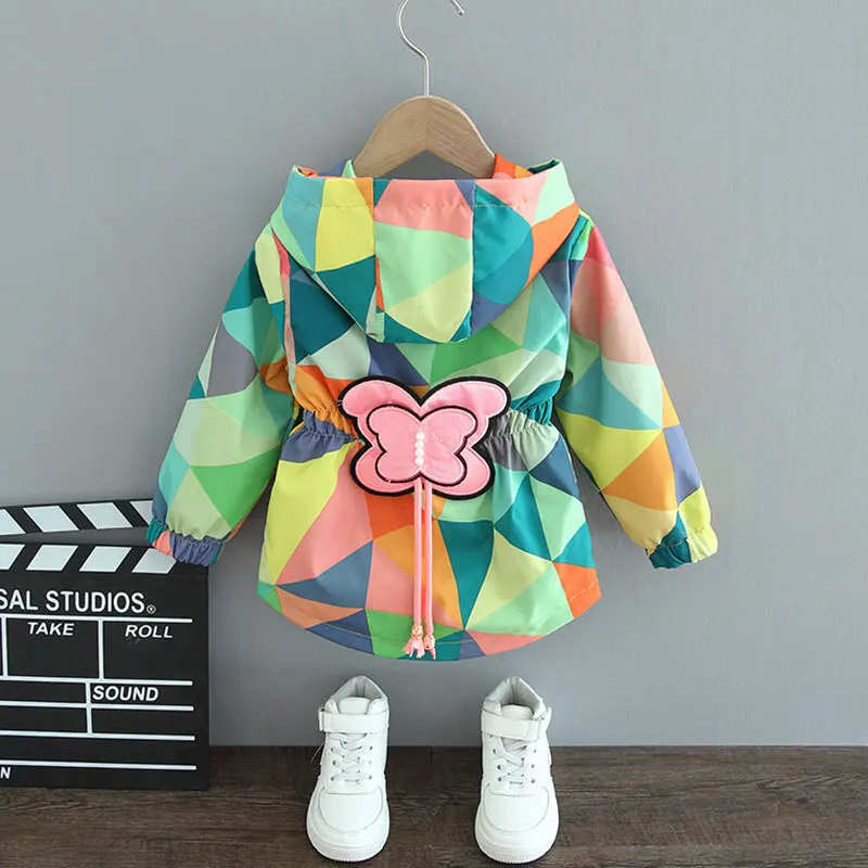 

New Spring Autumn Cute Boys Girls Baby's Coat Cartoon Hooded Jacket Windbreaker Children's Clothing Zipper Cardigan Quality