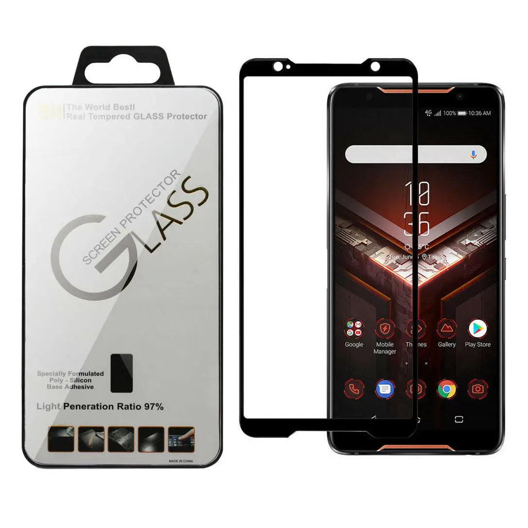 Защитное стекло закаленное 3D 9H для Asus Zenfone Rog 2 Phone ZS600KL | Мобильные телефоны и