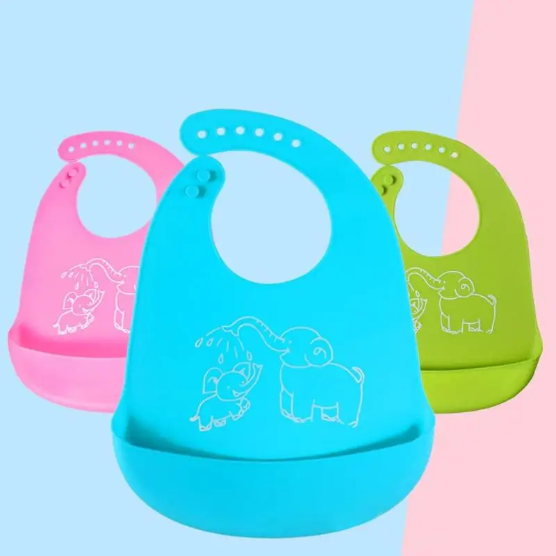 3 шт регулируемые водонепроницаемые Силиконовые Слюнявчики для кормления младенцев Слюнявчики текстильные полотенца высокая прочность тонкое мастерство