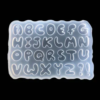 

Rectangle Cabochon Silicon Pendant Molds For Epoxy Resin crystal 26 Patterns letter Mold Making Jewelry tools Art Making DIY