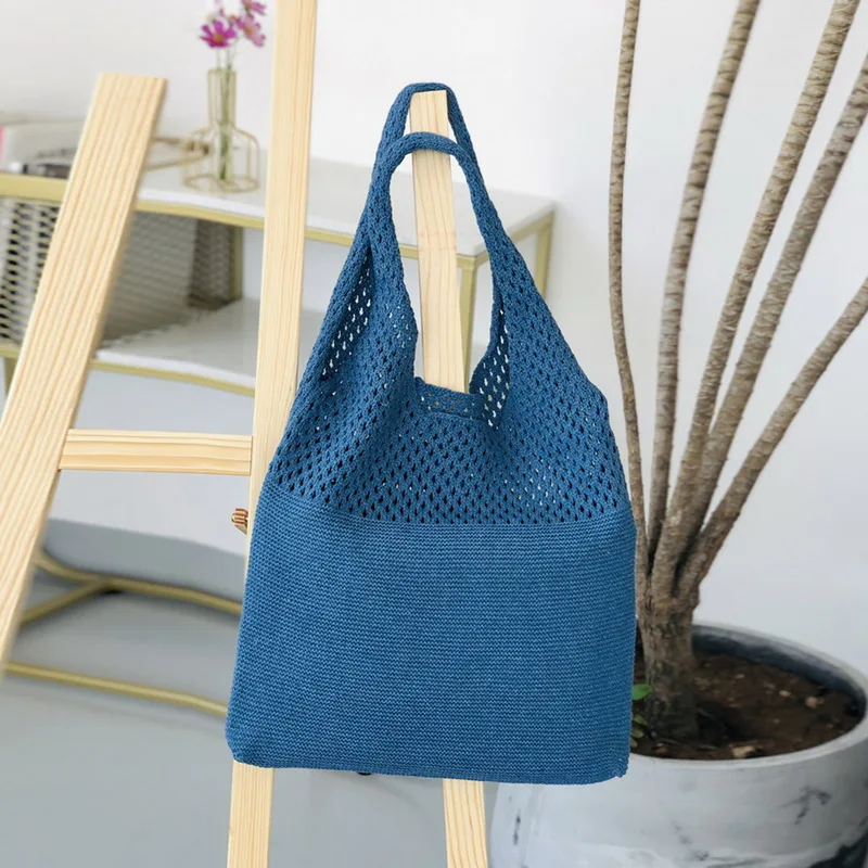Woven Womens Shoulder Bags Ladies Designer Knitted Braid Handbags Tote Summer Beach Party Bag Purses Shopper Sac Satchel Female