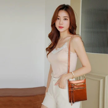 

PU Leather Crossbody Bags Small Solid Color for Women 2020 Trend Summer Lady Shoulder Handbags Female Simple Totes
