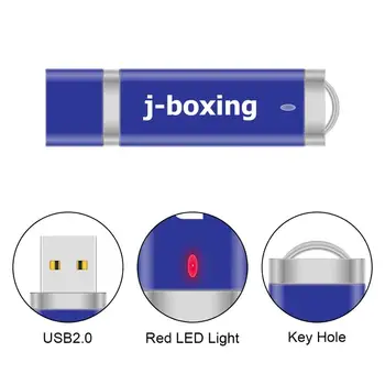 

J-boxing 64GB 2.0 Metal Keychain USB Flash Drives Lighter Shape 128GB Pen Drive Flash Memory Stick 32GB 16GB U Disk Storage Blue