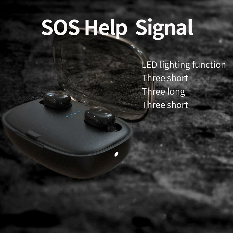 A18 Bluetooth Headset TWS Bluetooth 5 0 Subwoofer Wireless Earphone Charging LED Lighting Charging Warehouse Headset