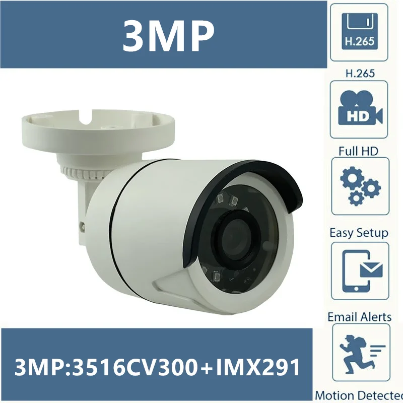 Пластиковая цилиндрическая камера Sony IMX291 + 3516C StarLight с низким освещением IP 1080P/3MP