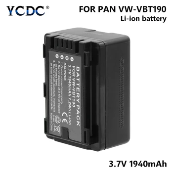

1/2 Pieces VW-VBT19 1940mAh 3.7V Li-ion Camera Battery VWVBT190 VW VBT190 For Panasonic HC-W570 HC-W580 HC-W850 HC-W580K HC-W858
