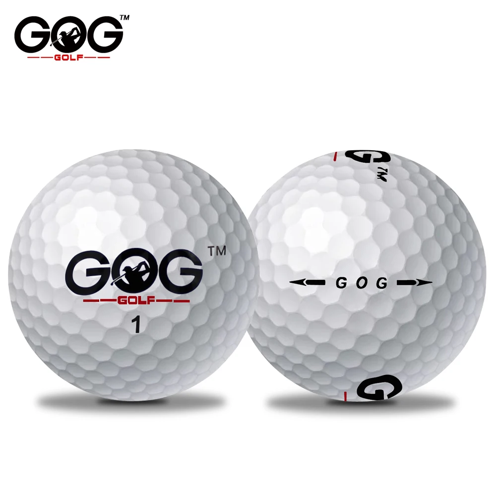 Brand GOG 10 Pcs Golf Game Ball Two Layers High Grade Golf Balls Long Distance Wholesale Price