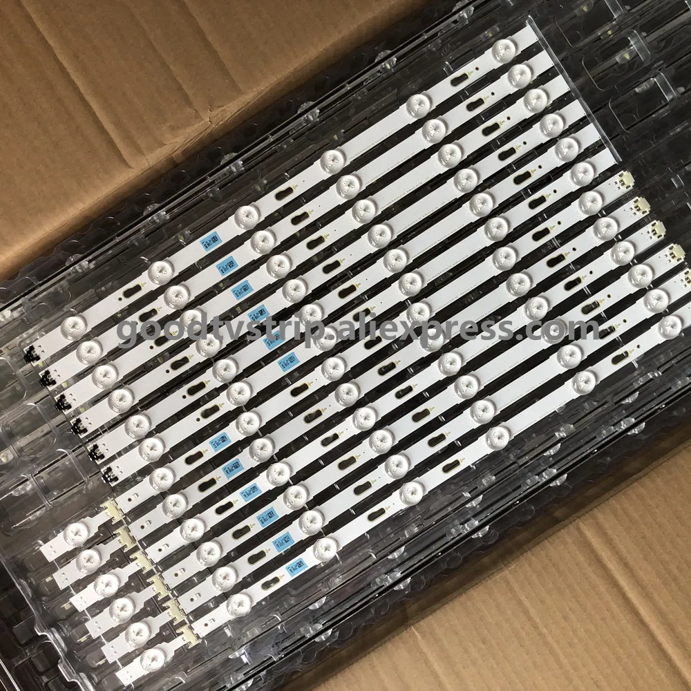Два кольца в одном, 12 шт./набор, светодиодный Подсветка полосы для Samsung UE50JU6400 UN50JU6500 V5DU-500DCB-R1 500DCA BN96-34796A 34795A S_5U70_50_FL_R6 L7