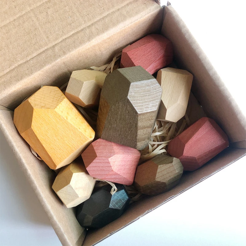 New Baby Toys Wooden Building Block Colored Stone Creative Educational Toys Nordic Style Stacking Game Rainbow Stone Wooden Toys 5 New Baby Toys Wooden Building Block Colored Stone Creative Educational Toys Nordic Style Stacking Game Rainbow Stone Wooden Toys 5